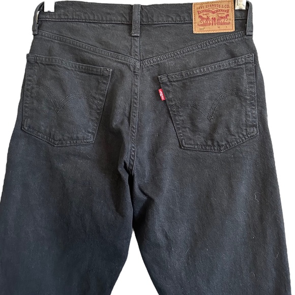 Levi’s 501 Black Denim Jeans Raw Hem Sz 27 - Picture 8 of 14
